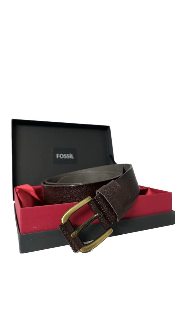Fossil Kahverengi Hakiki Tosado Deri Spor 4 cm Erkek Kemeri-125 ürün görseli 1