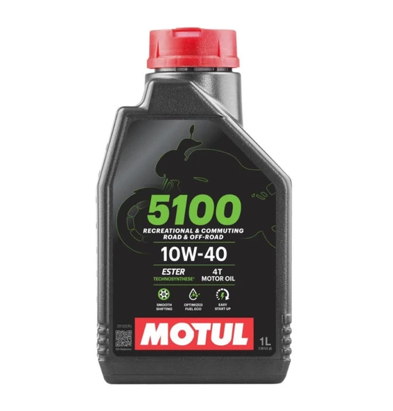 Motul 5100 10W40 Yeni Nesil Motosiklet Yağı 1 Lt.