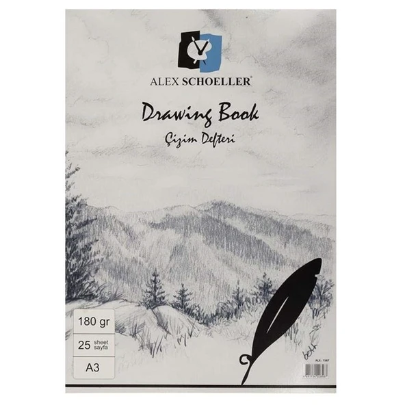 Alex Schoeller Drawing Book Çizim Defteri 180 gr. 25 yp. A3