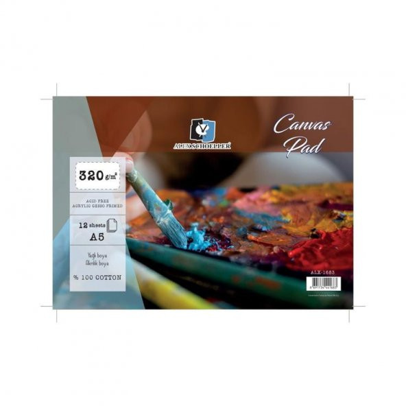 Alex Schoeller Canvas Pad A5 Spiralli 320 gr 12 yp