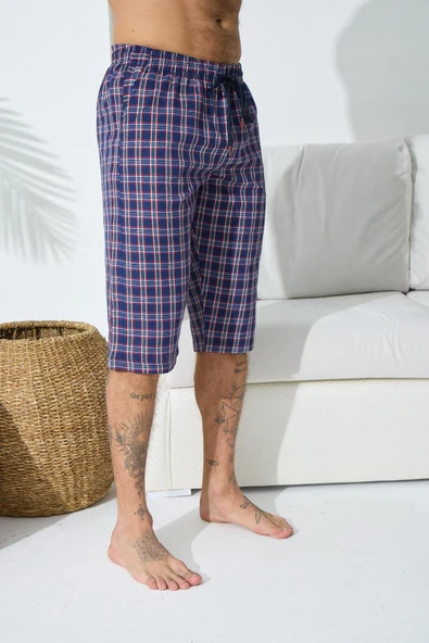 KLY 186 Erkek Poplin Kumaş Kapri - 2