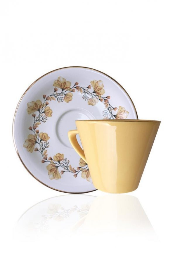 Glore İstanbul Lizy Hardal 12 Parça 6 Kişilik Çay Fincan Takımı - 3