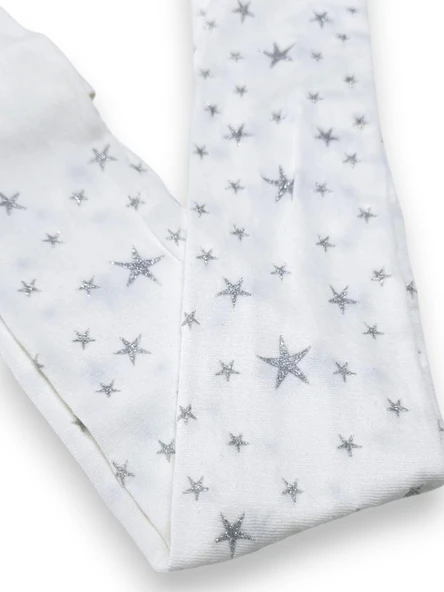 Simli Yıldızlı Çocuk Külotlu Çorap - 10