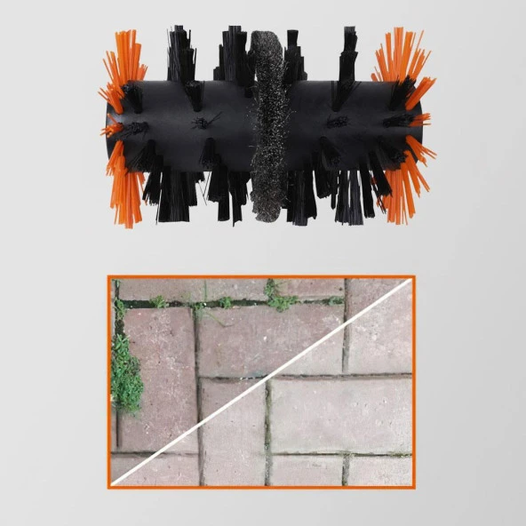 WORX WA0293 WG441E ile Uyumlu Sert ve Derz Dolgu Yüzeyler İçin 165mm Çelik Tel Destekli Temizlik Fırçası - 8