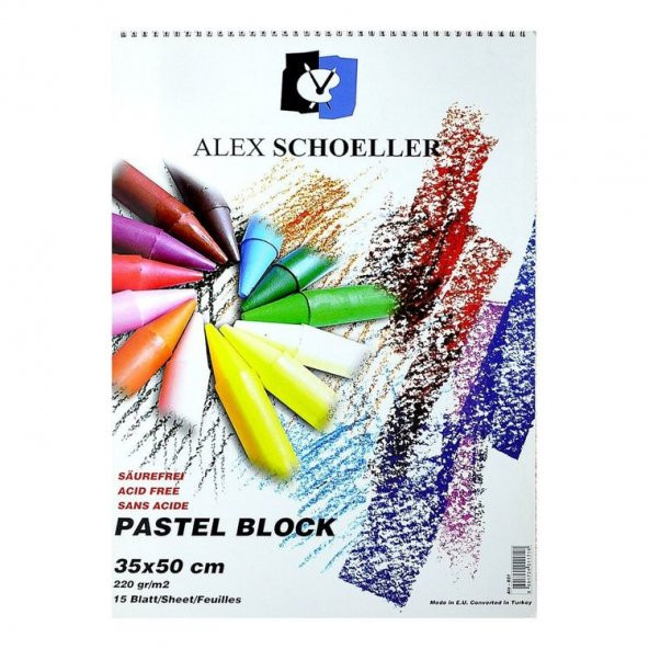 Alex Schoeller Artist Pastel Fon Blok 220 gr. 35x50 cm. 15 Sayfa