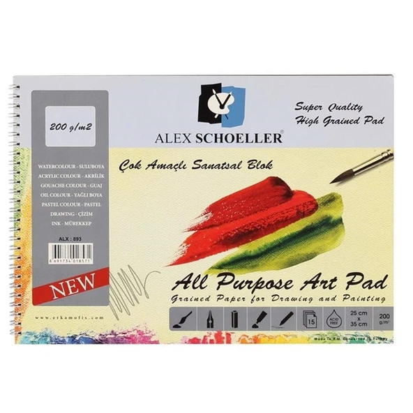 Alex Schoeller Çok Amaçlı Sanatsal Blok 200 gr. 25x35 cm.