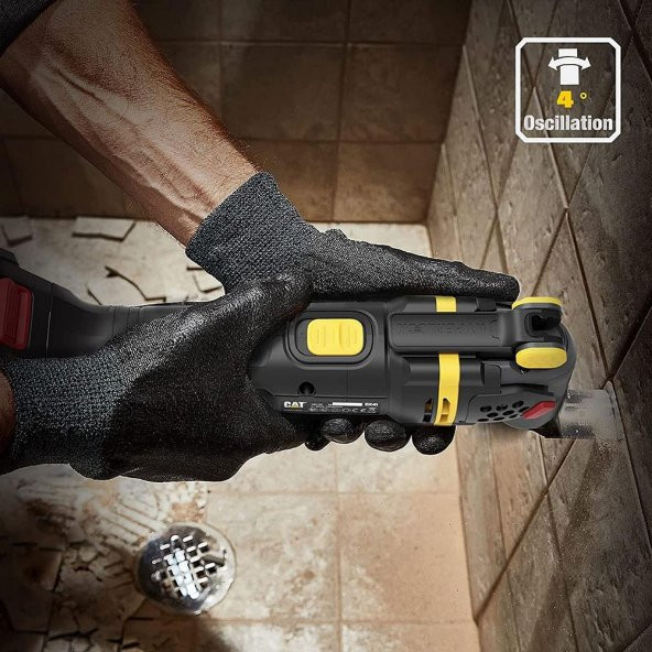 CAT DX41B 18Volt Kömürsüz Profesyonel Çok Amaçlı Devir Ayarlı Raspalama+14 Adet Aksesuar (Akü Dahil Değildir) - 5