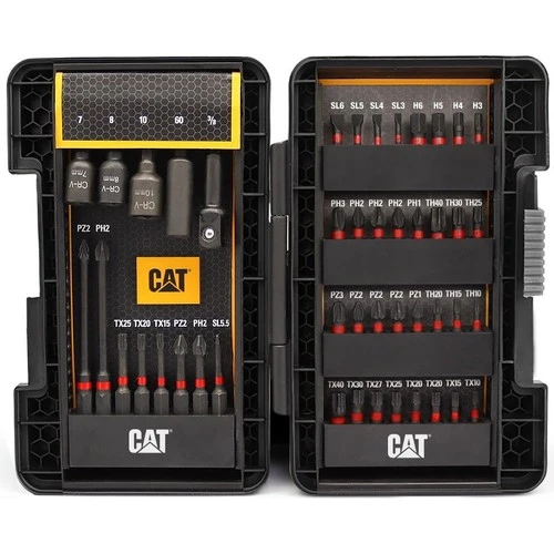 CAT DA01902 45 Parça Manganez Fosfat Alaşımlı Vidalama Uç Seti