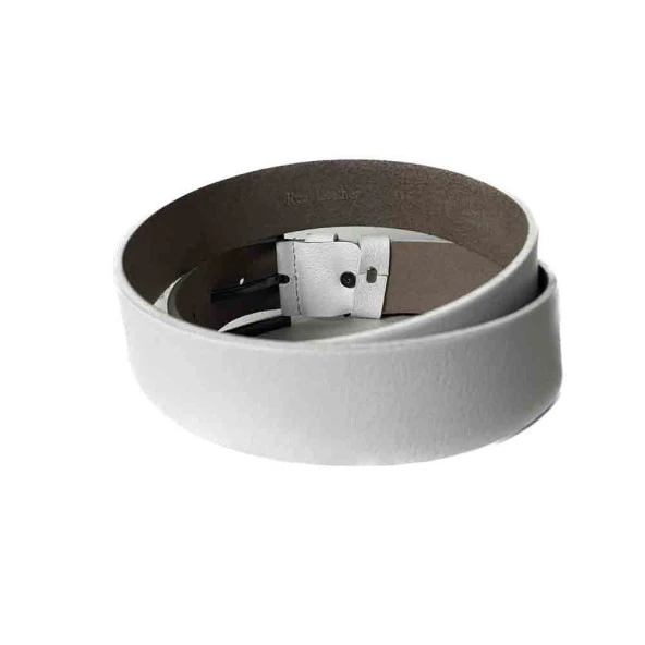 Fossil Beyaz Hakiki Düz Deri Spor 4 cm Erkek Kemeri-105 - Resim 5