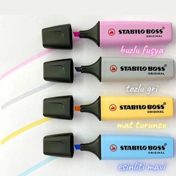 Stabilo  Boss Original Fosforlu Kalem 4lü Set