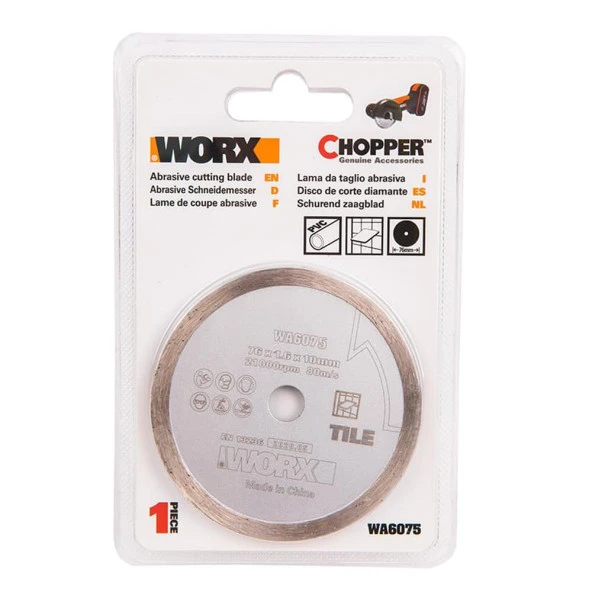 WORX WA6075 WX801 İçin 76x10mm Fayans, Seramik, Mermer Elmas Kesme Diski - 10