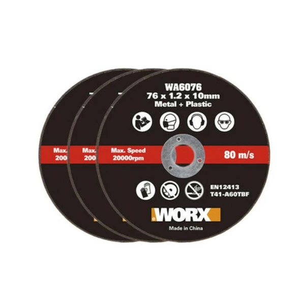 WORX WA6076.3 WX801 İçin 76x10mm 3 Adet Metal ve PVC Kesme Taşı - 6