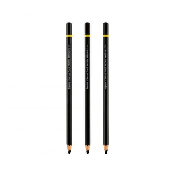 Bigpoint Charcoal Pencil Kömür Kalemi (7.2mm X 175mm) 3'lü Medium Set
