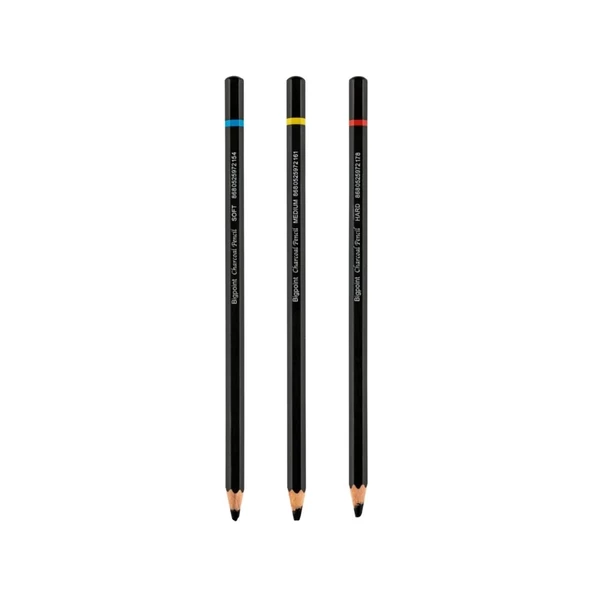 Bigpoint Charcoal Pencil Kömür Kalemi (7.2mm X 175mm) 3'lü Set