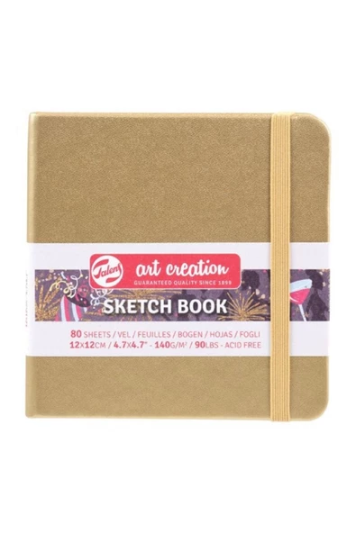 Talens Art Creation Sketch Books Eskiz Defteri 140gr. 12 X 12 Altın