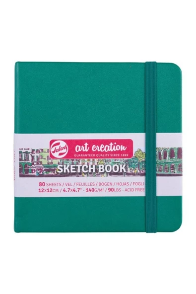Talens Art Creation Sketch Books Eskiz Defteri 140gr. 12 X 12 Yeşil