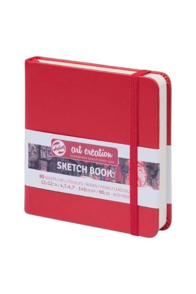 Talens Art Creation Sketch Books Eskiz Defteri 140gr. 12 X 12 Kırmızı