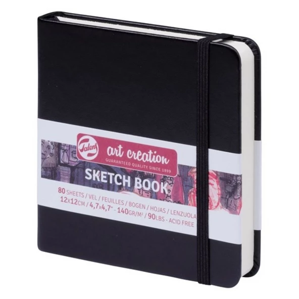Talens Art Creation Sketch Books Eskiz Defteri 140gr. 12 X 12 Siyah