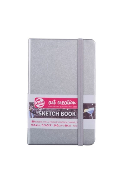 Talens Art Creation Sketch Books Eskiz Defteri 140gr. 9 X 14 Gümüş