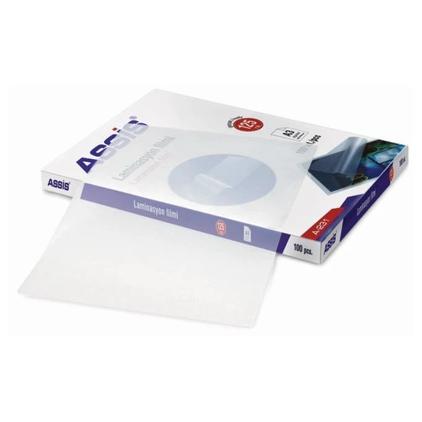 ASSİS Laminasyon Filmi A3 (303*462 mm) 125 Micron 100 Adet ürün görseli 1
