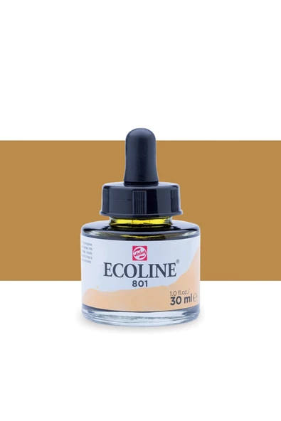 Talens Ecoline Sıvı Suluboya Mürekkep 30ml Gold 801