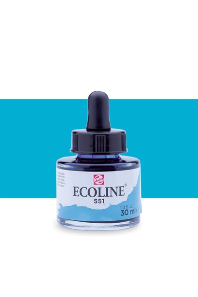 Talens Ecoline Sıvı Suluboya Mürekkep 30ml Sky Blue Light 551