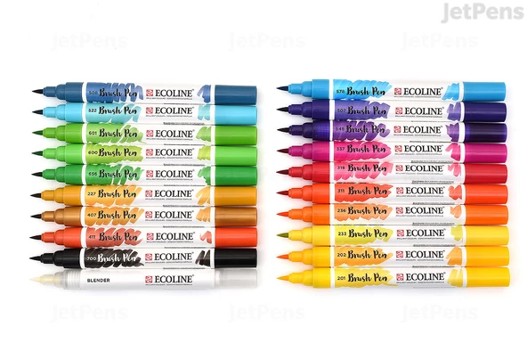 Talens Ecoline Suluboya Brush Pen 20'li Set