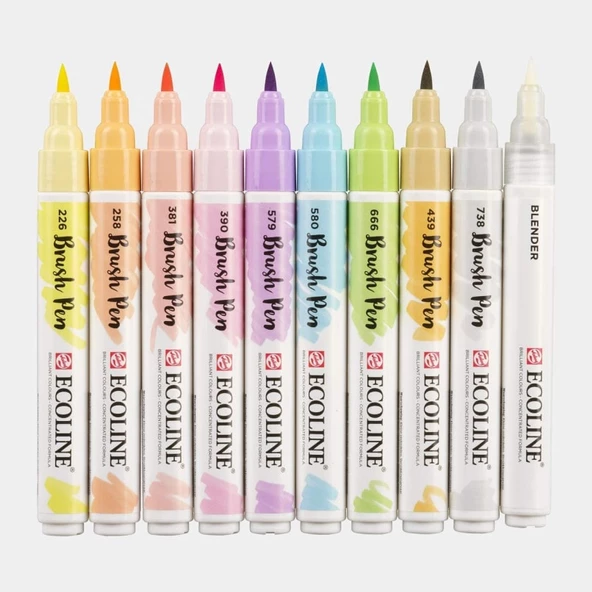 Talens Ecoline Suluboya Brush Pen 10lu Set