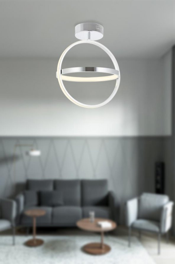 Eray Aydınlatma 502 Plofonyer Krom Led Avize - 2
