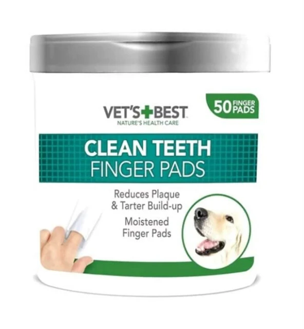 Vets Best Köpekler İçin Diş Temizleme Parmak Pedi 50'li