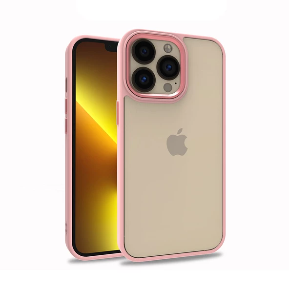 Apple iPhone 13 Pro Kılıf Zore Flora Kapak Kılıf  Rose Gold