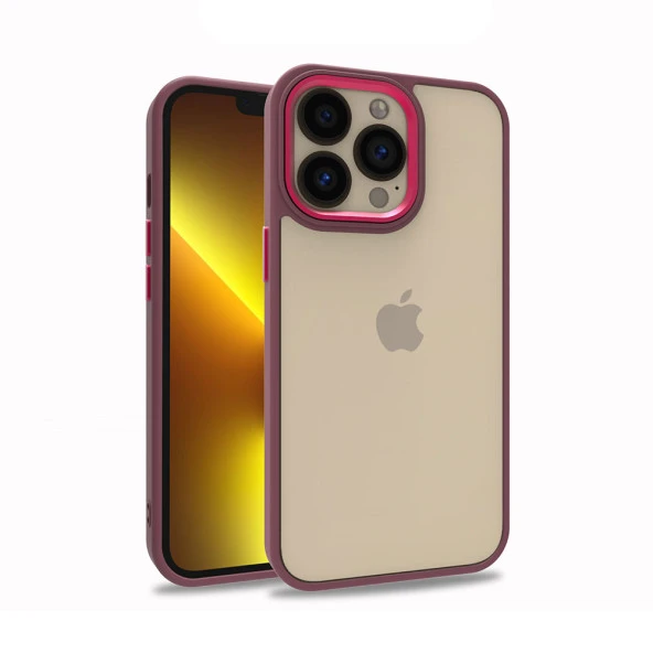 Apple iPhone 13 Pro Kılıf Zore Flora Kapak Kılıf  Kırmızı