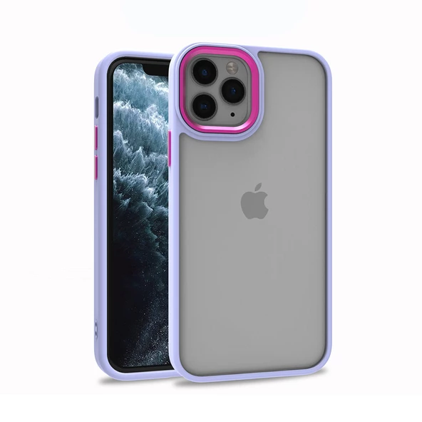 Apple iPhone 11 Pro Max Kılıf Zore Flora Kapak Kılıf  Lila