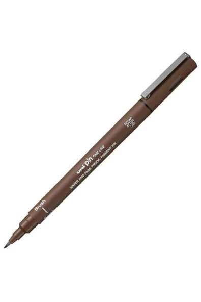 Uni Pin Brush Pen Fırça Uçlu Çizim Kalemi Sepia