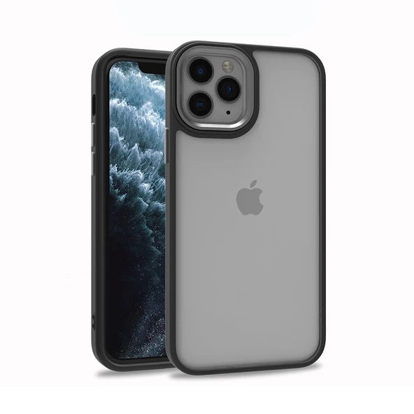 Apple iPhone 11 Pro Kılıf Zore Flora Kapak Kılıf  Siyah