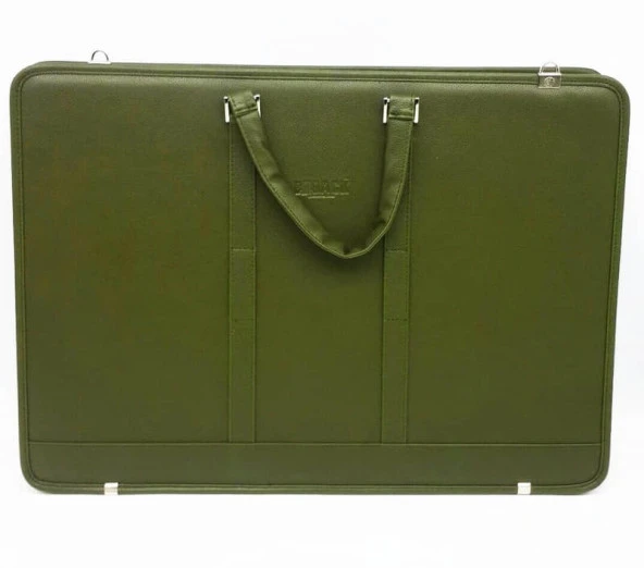 BBack Deri Proje Çantası 40x56 cm Haki