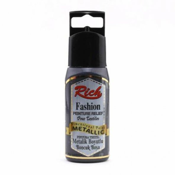 Rich Boyutlu Boncuk Boya 60 ml. 934 METALİK SİYAH