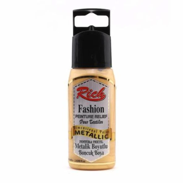 Rich Boyutlu Boncuk Boya 60 ml. 900 METALİK ALTIN