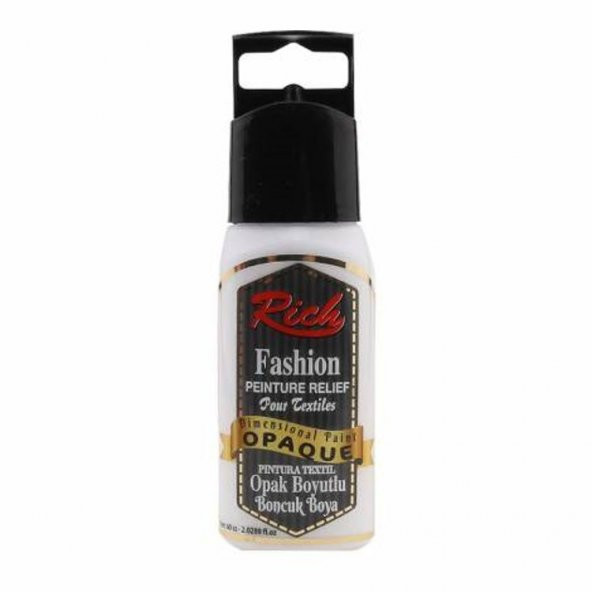 Rich Boyutlu Boncuk Boya 60 ml. 002 OPAK BEYAZ