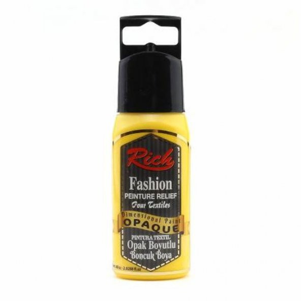 Rich Boyutlu Boncuk Boya 60 ml. 003 OPAK SARI