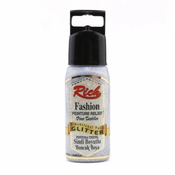 Rich Boyutlu Boncuk Boya 60 ml. 956 SİMLİ GÜMÜŞ