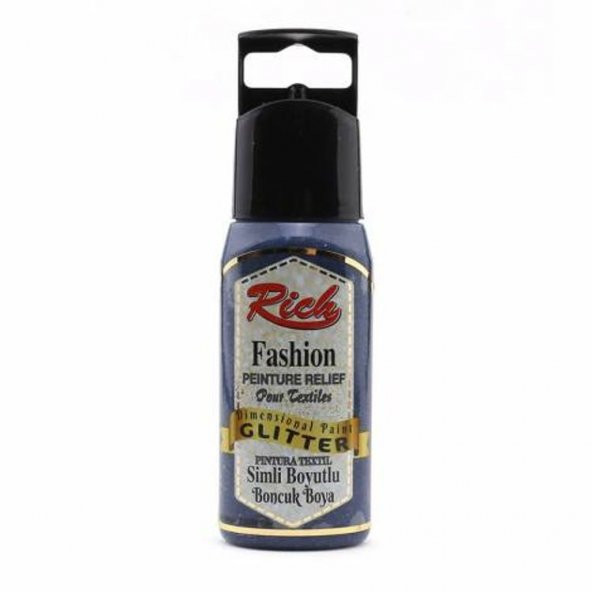 Rich Boyutlu Boncuk Boya 60 ml. 990 SİMLİ SİYAH