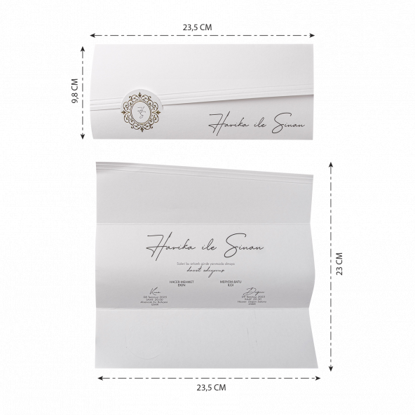 Düğün Davetiyesi 10381 Stil - 2