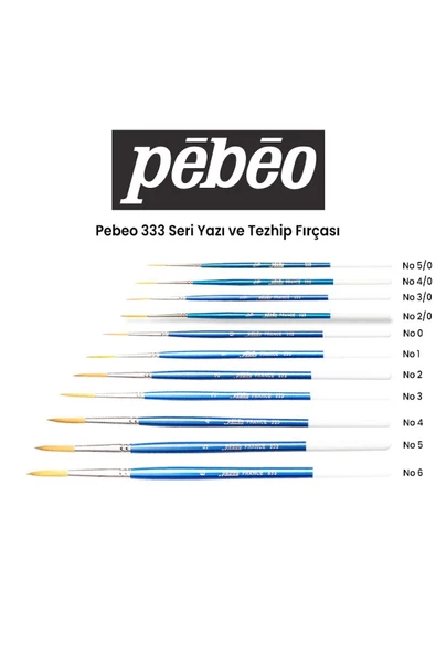 Pebeo 333 Seri Yazı ve Tezhip Fırçası Set