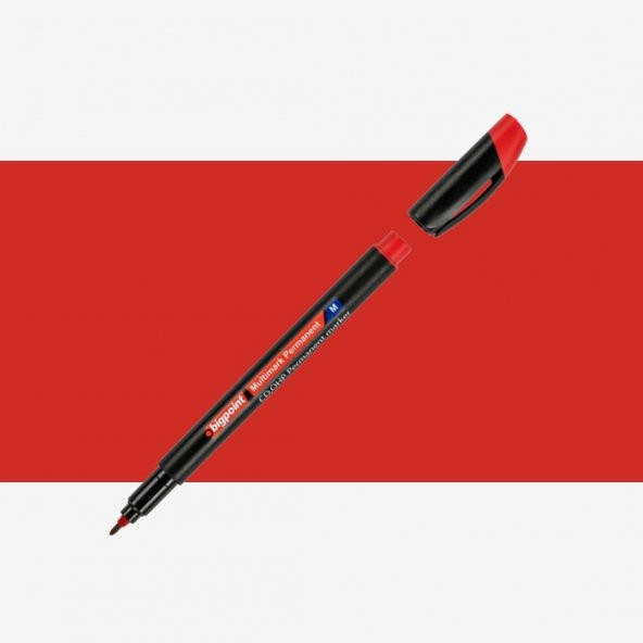 Bigpoint Permanent Marker (Asetat) Kalem M 1,0 Kırmızı