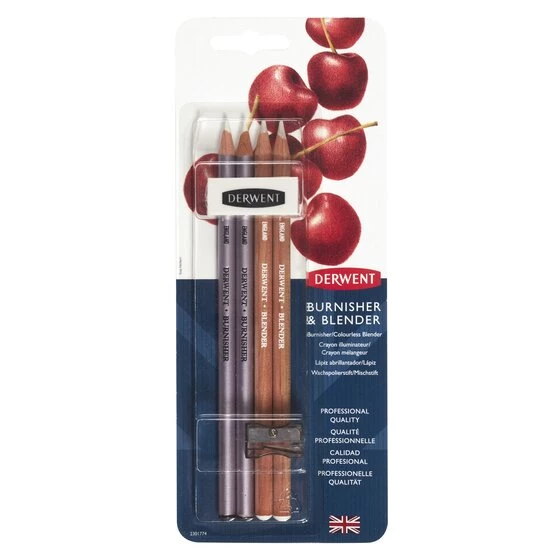 Derwent Burnisher ve Blender Kalem Seti Blister 4’lü Set