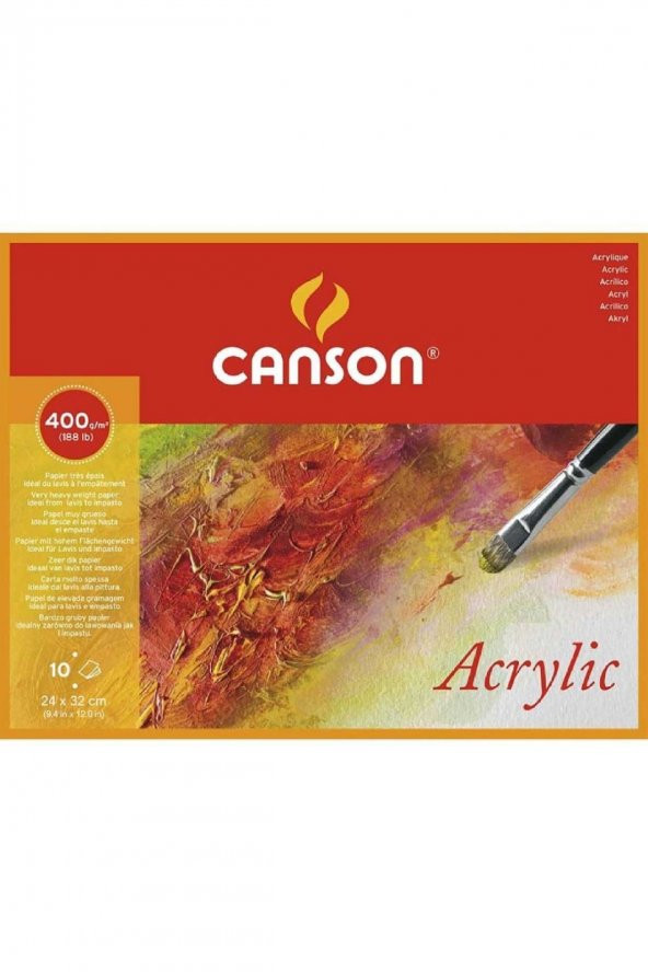 Canson Acrylic Block 400g Akrilik Blok 10 Sayfa 24x32cm