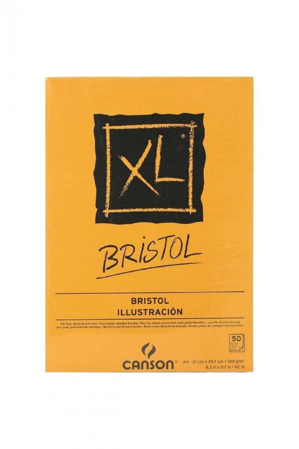 Canson XL Bristol Blok 180g Markör Blok 50 Sayfa A4(21x29,7cm)