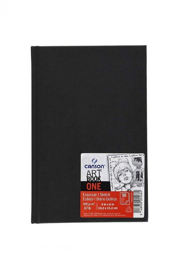 Canson One Art Book 100gr Çizim Defteri 98 Sayfa 10.2x15.2cm (Sert Kapak)