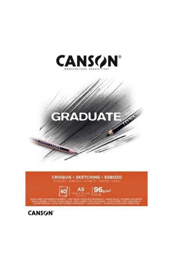 Canson Graduate Croquis Eskiz Defter A5 96gr 40 Yaprak